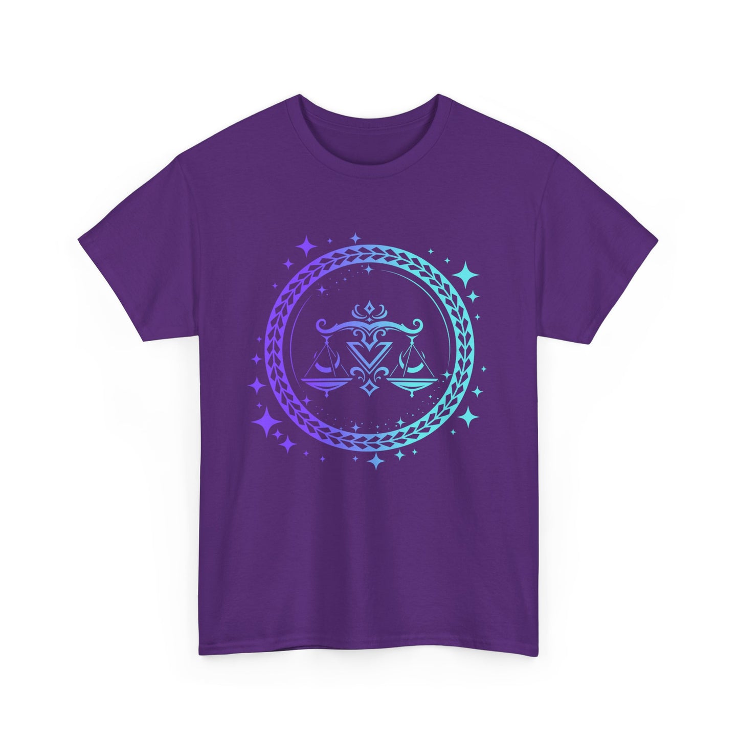 Tribal Circle Libra Scales Unisex Heavy Cotton Tee