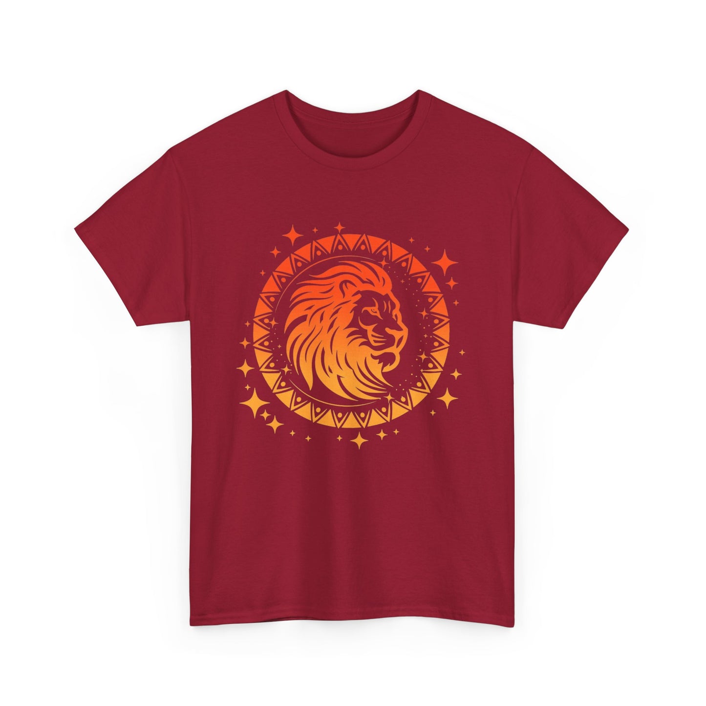 Tribal Circle Leo Lion Unisex Heavy Cotton Tee