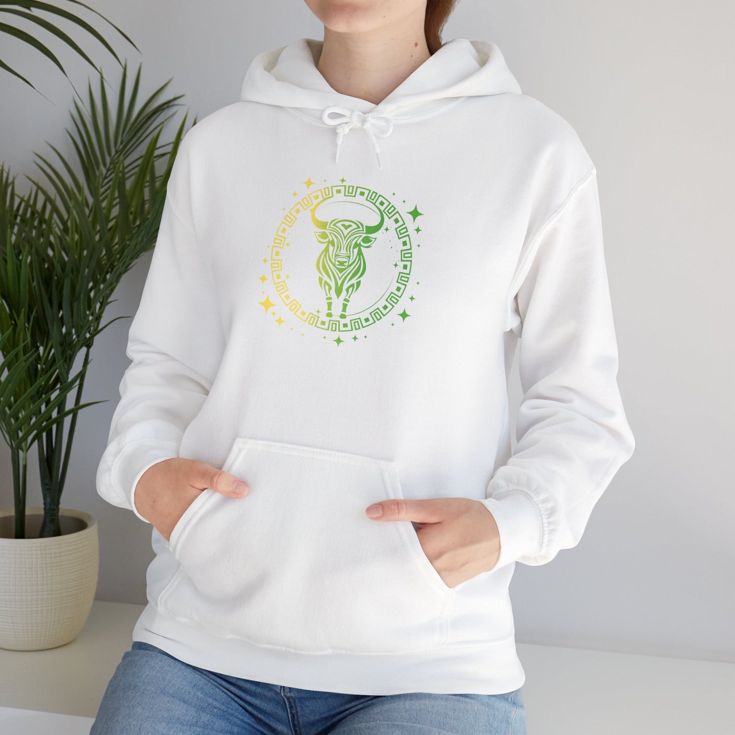 Tribal Circle Taurus Bull Heavy Blend™ Hoodie