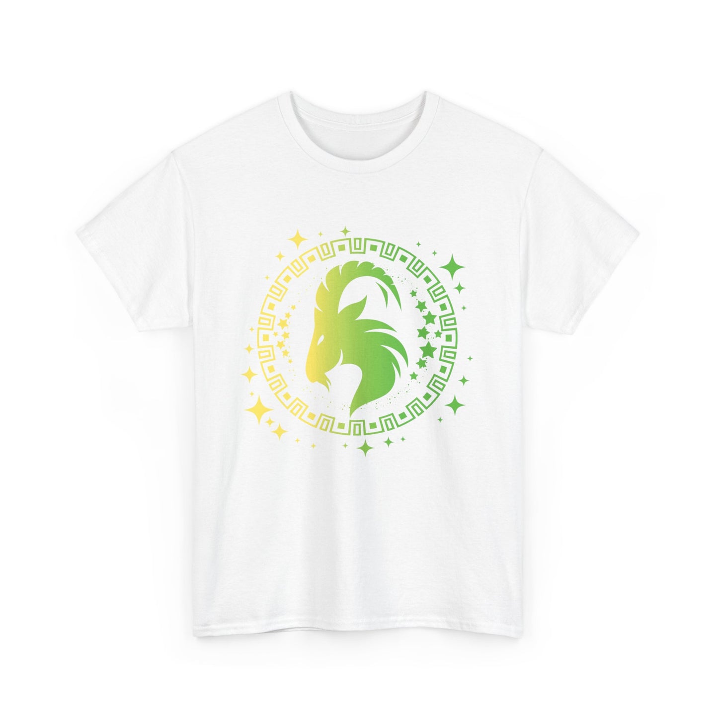 Tribal Circle Capricorn Goat Unisex Heavy Cotton Tee