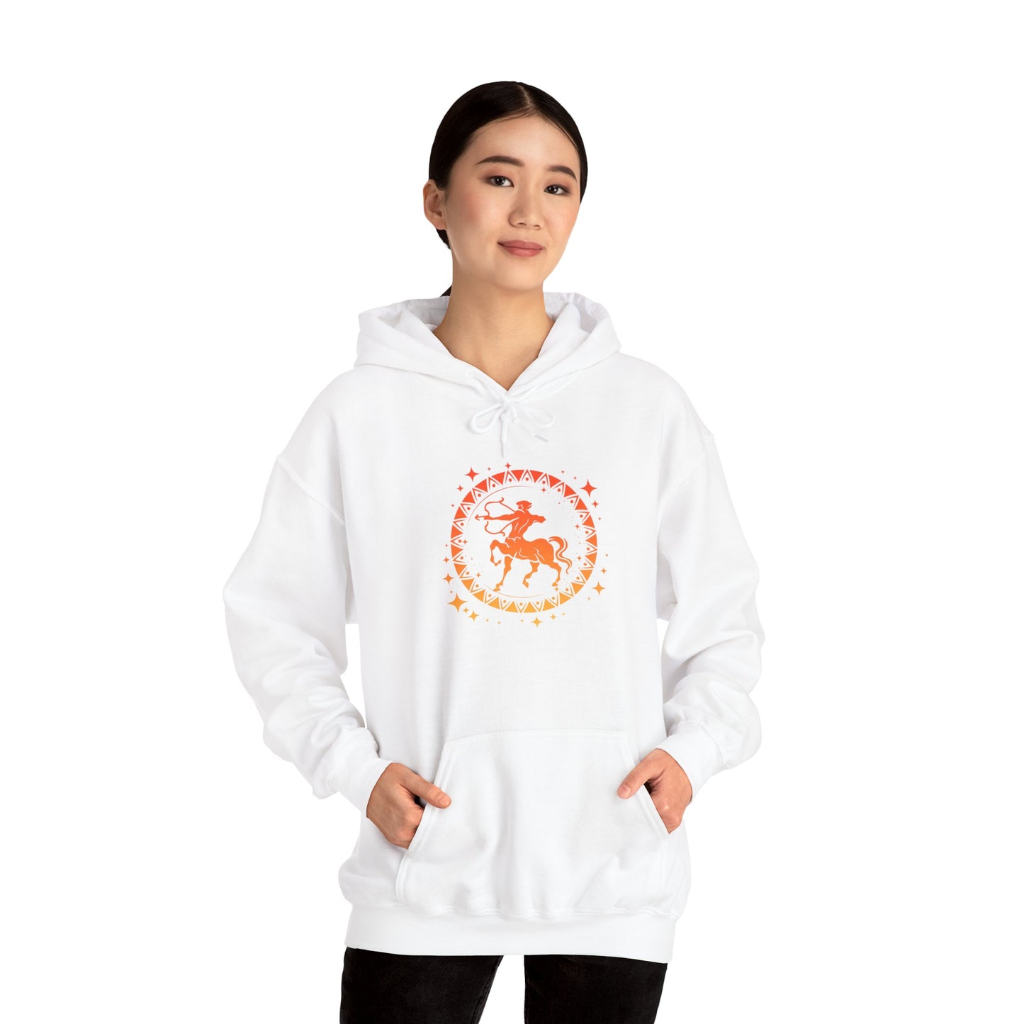 Tribal Circle Sagittarius Archer Heavy Blend™ Hoodie