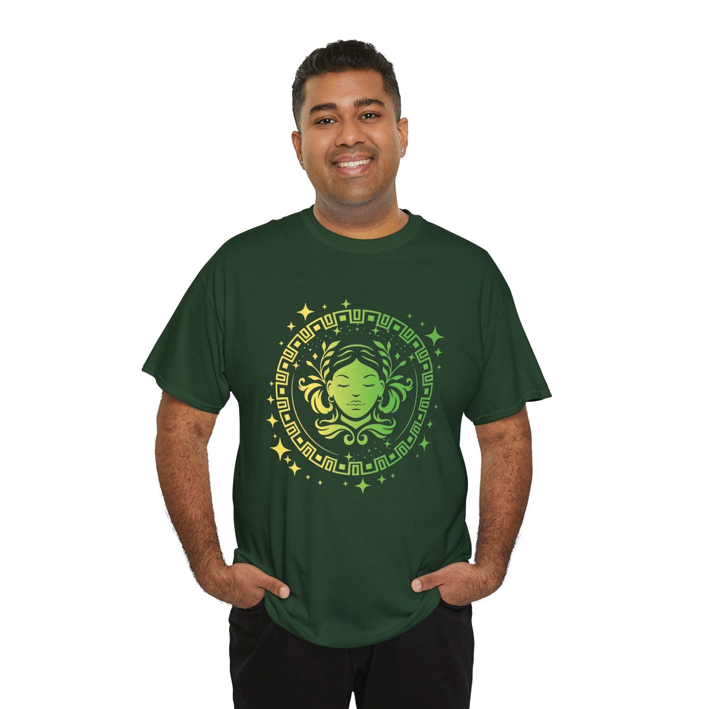 Tribal Circle Virgo Maiden Unisex Heavy Cotton Tee