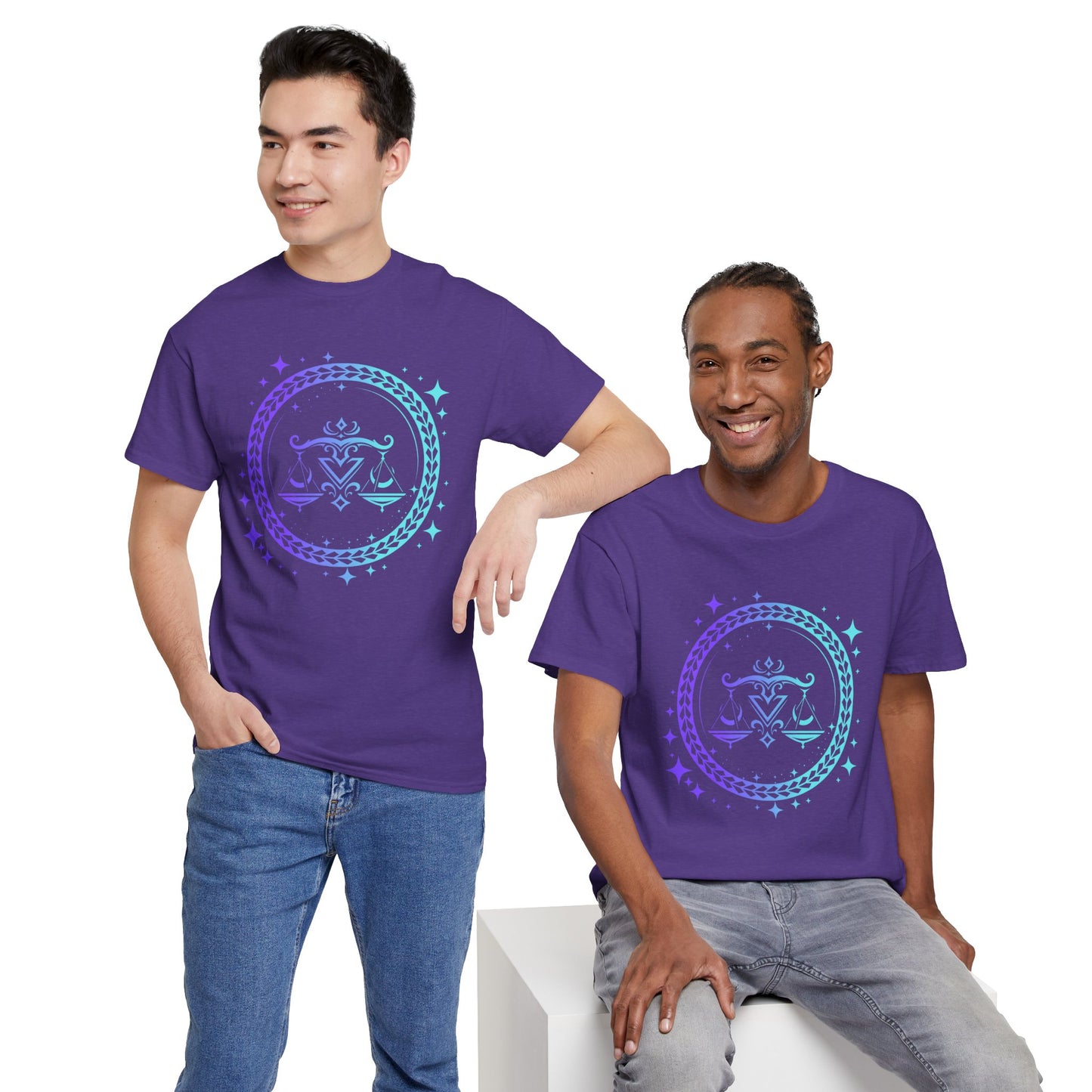 Tribal Circle Libra Scales Unisex Heavy Cotton Tee