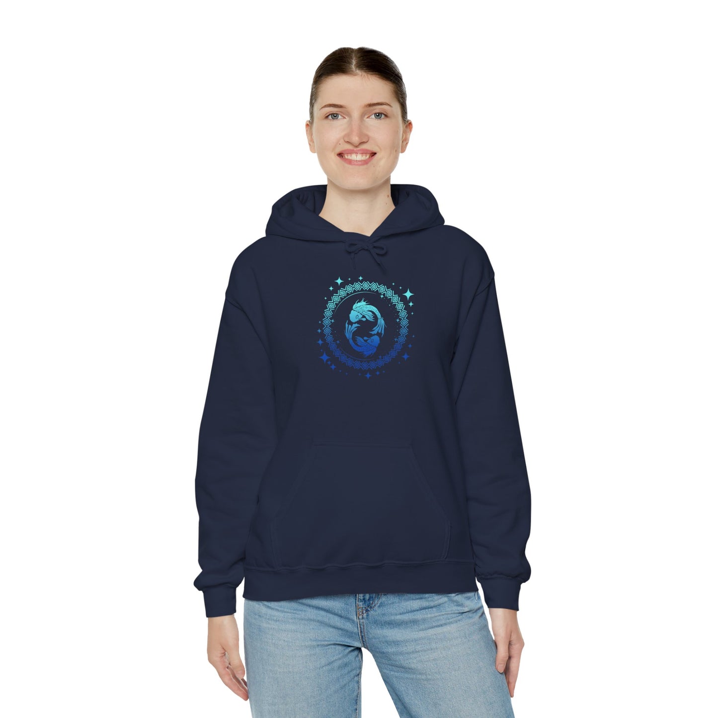 Tribal Circle Pisces Twin Fish Unisex Heavy Blend™ Hoodie