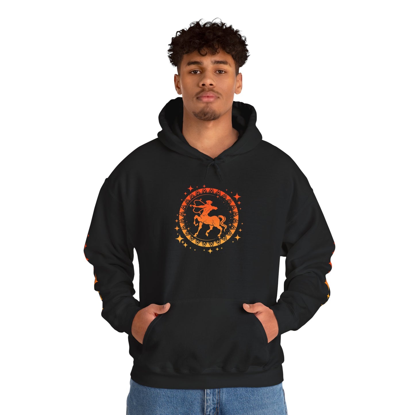 Tribal Circle Sagittarius Archer Heavy Blend™ Hoodie