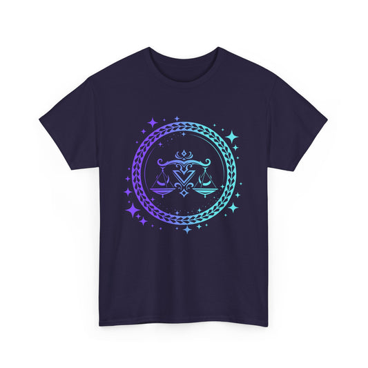 Tribal Circle Libra Scales Unisex Heavy Cotton Tee