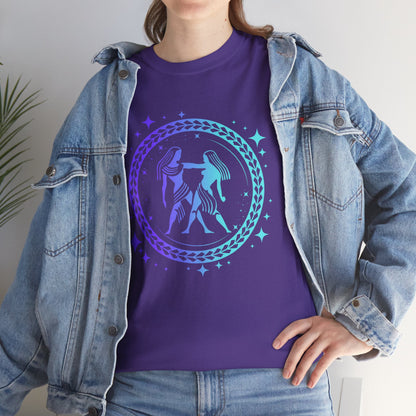 Tribal Circle Gemini Twins Unisex Heavy Cotton Tee
