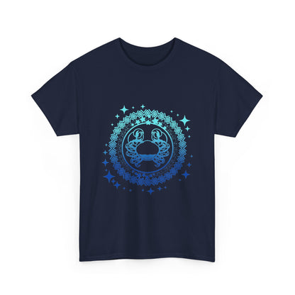 Tribal Circle Cancer Crab Unisex Heavy Cotton Tee