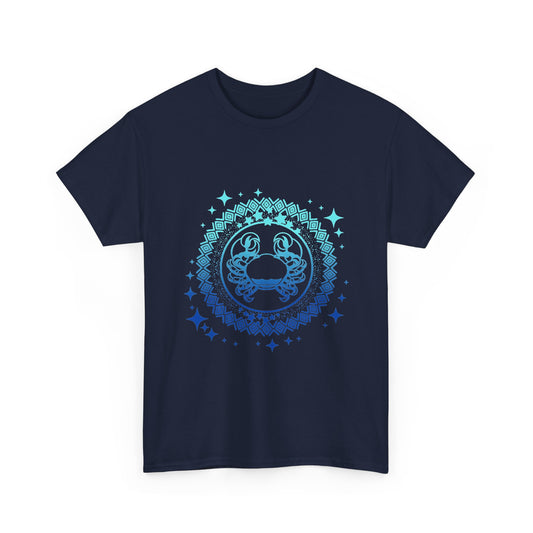 Tribal Circle Cancer Crab Unisex Heavy Cotton Tee