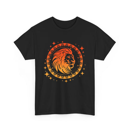 Tribal Circle Leo Lion Unisex Heavy Cotton Tee