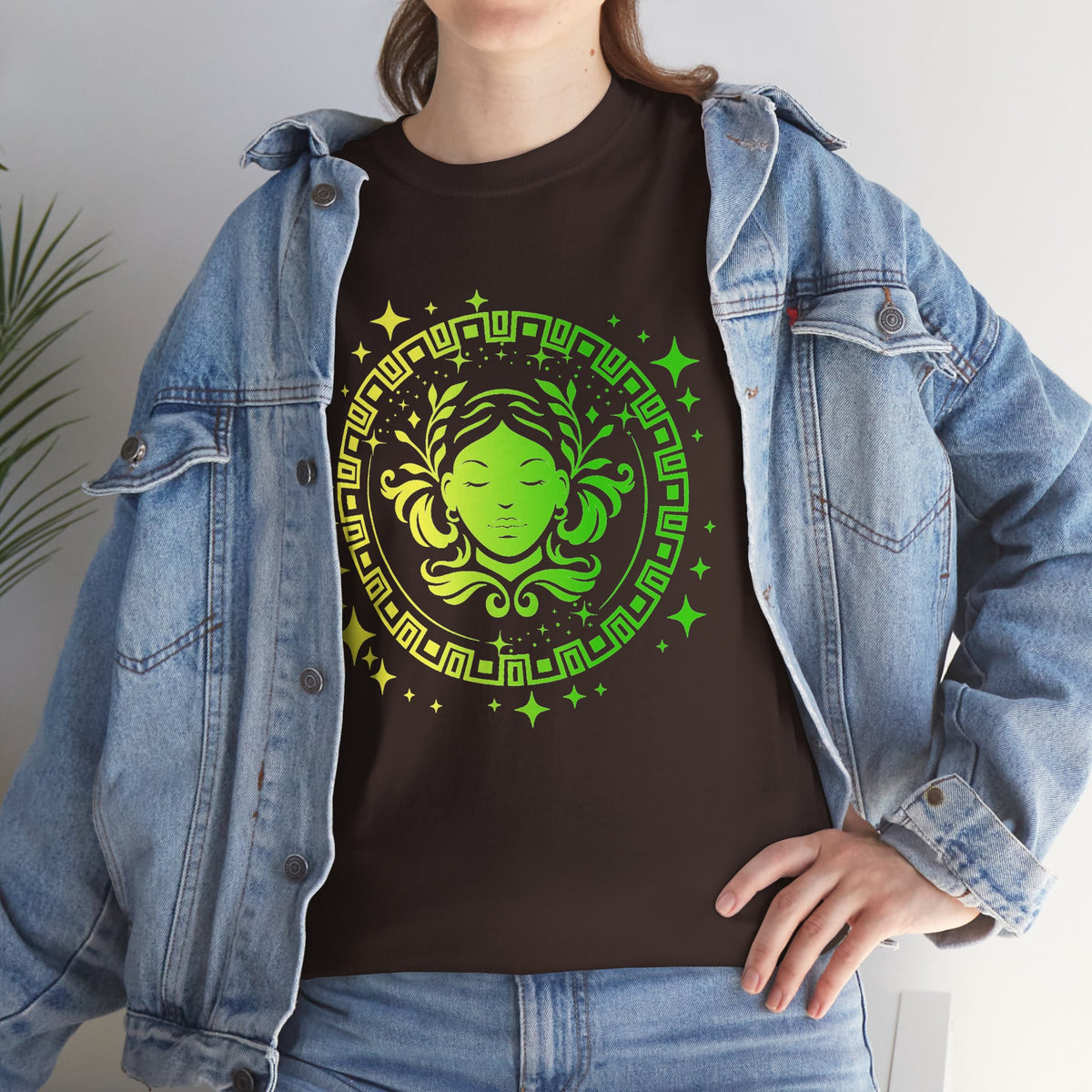 Tribal Circle Virgo Maiden Unisex Heavy Cotton Tee