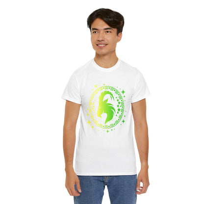 Tribal Circle Capricorn Goat Unisex Heavy Cotton Tee