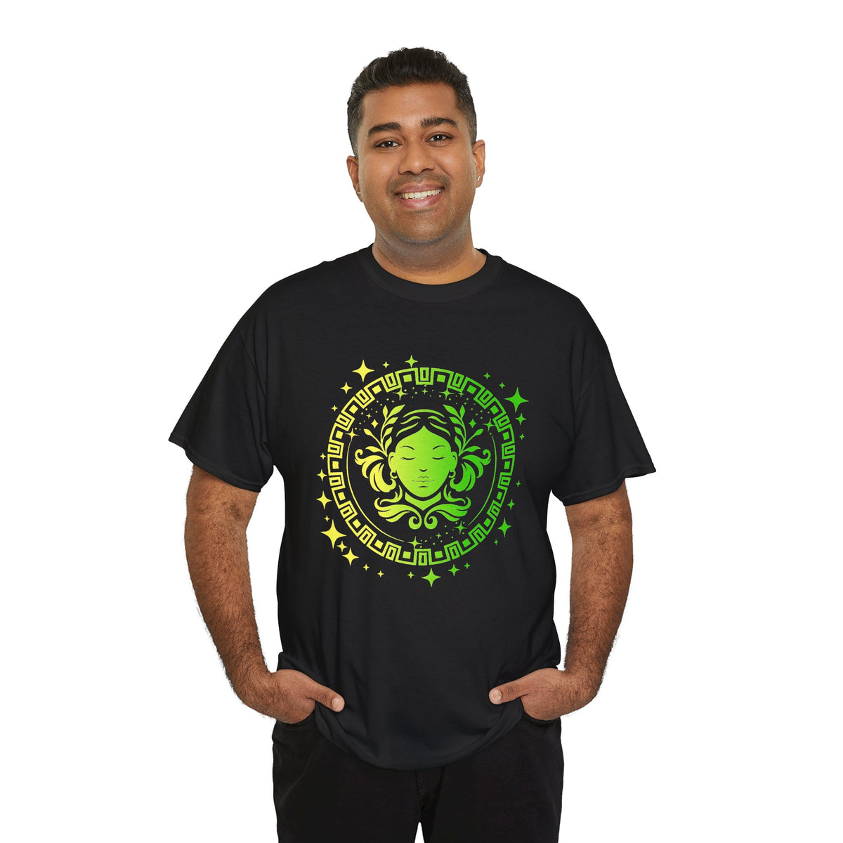 Tribal Circle Virgo Maiden Unisex Heavy Cotton Tee