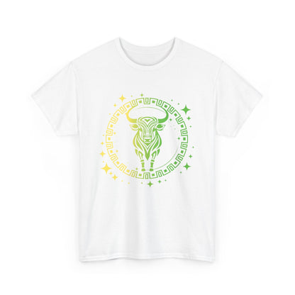 Tribal Circle Taurus Bull Unisex Heavy Cotton Tee