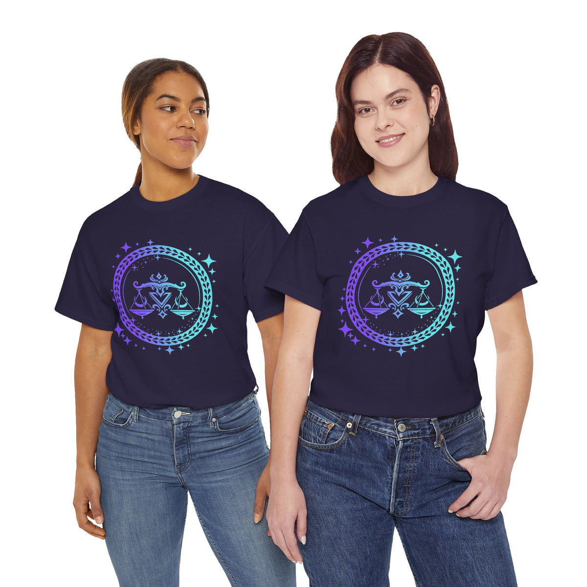 Tribal Circle Libra Scales Unisex Heavy Cotton Tee