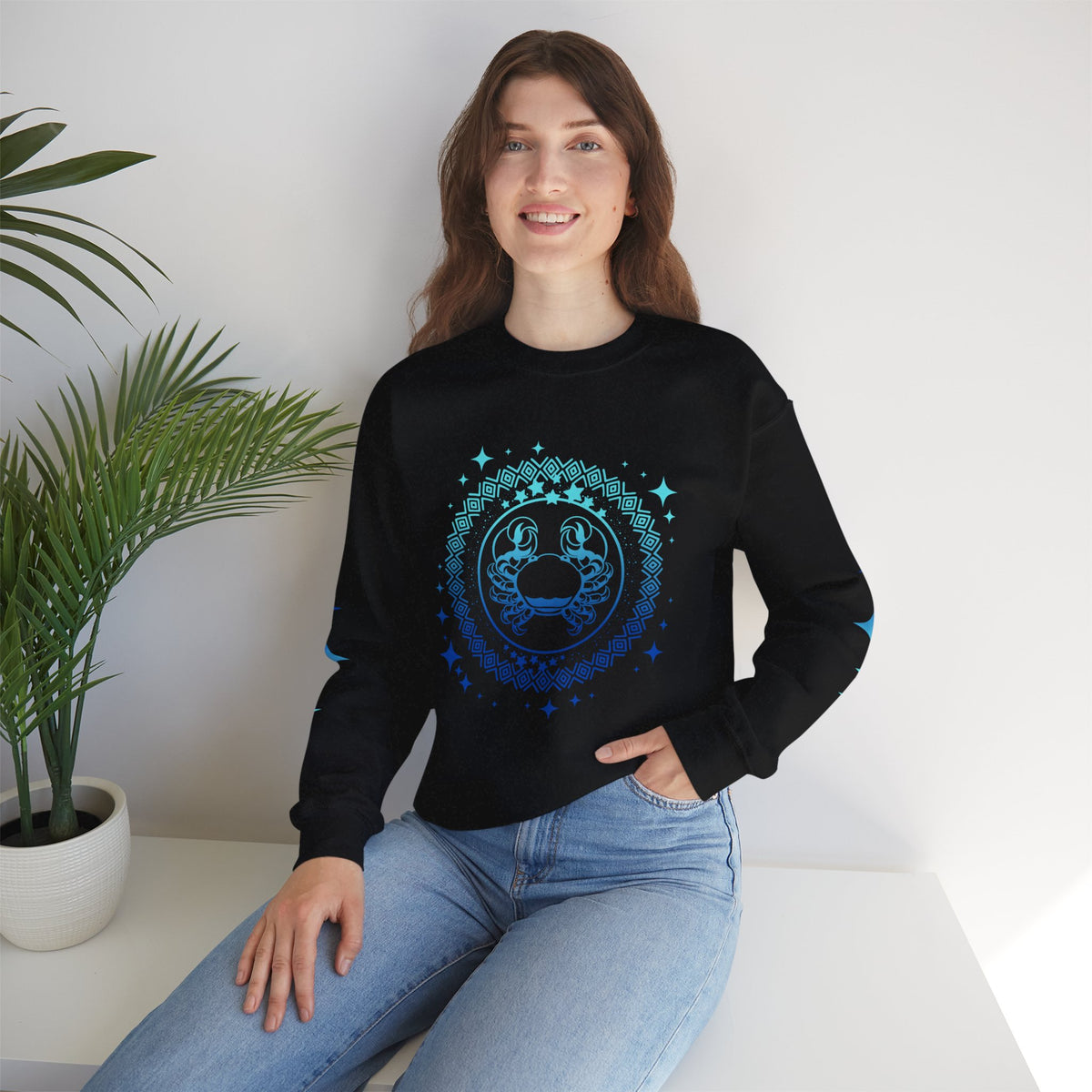 Tribal Circle Cancer Crab Sweatshirt