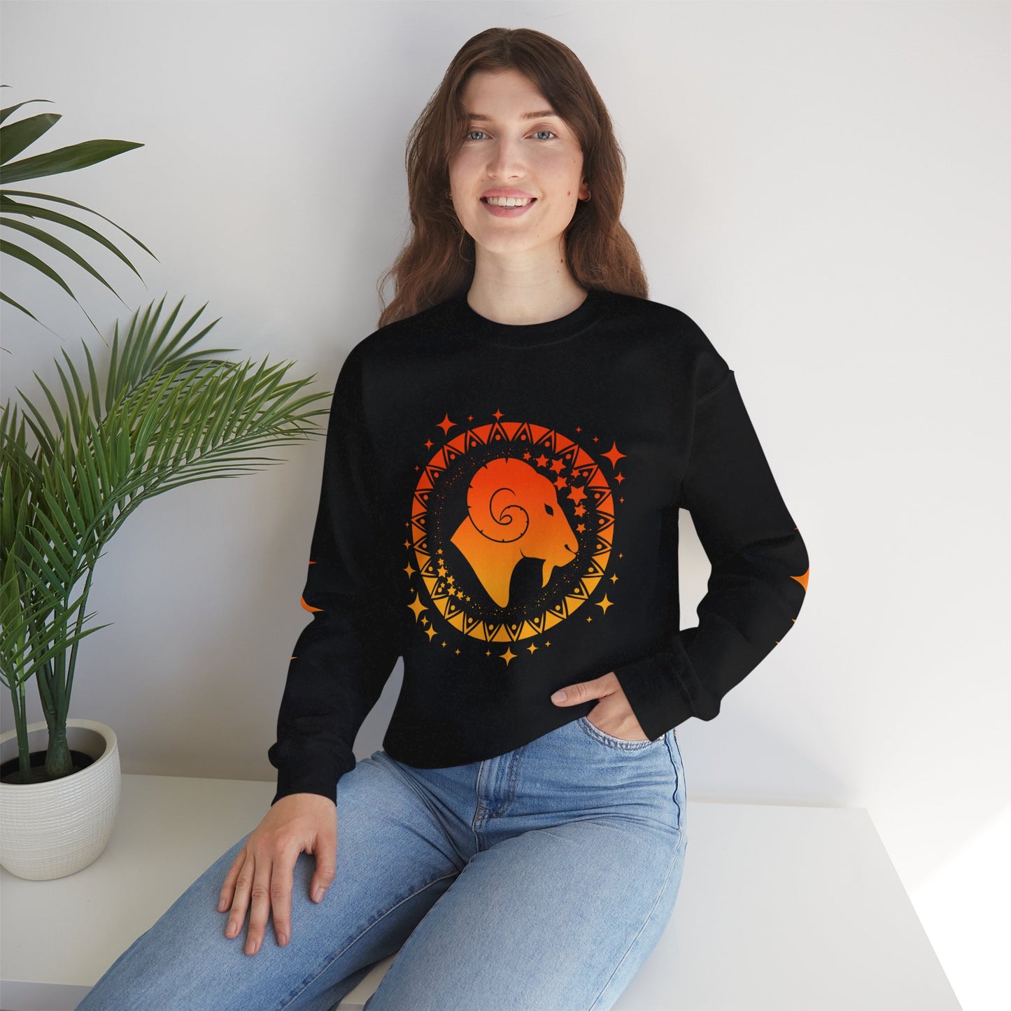 Tribal Circle Aries Ram Sweatshirt