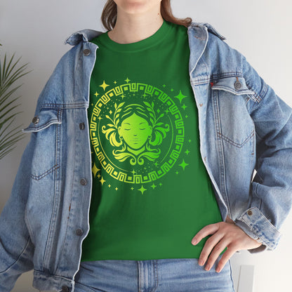 Tribal Circle Virgo Maiden Unisex Heavy Cotton Tee
