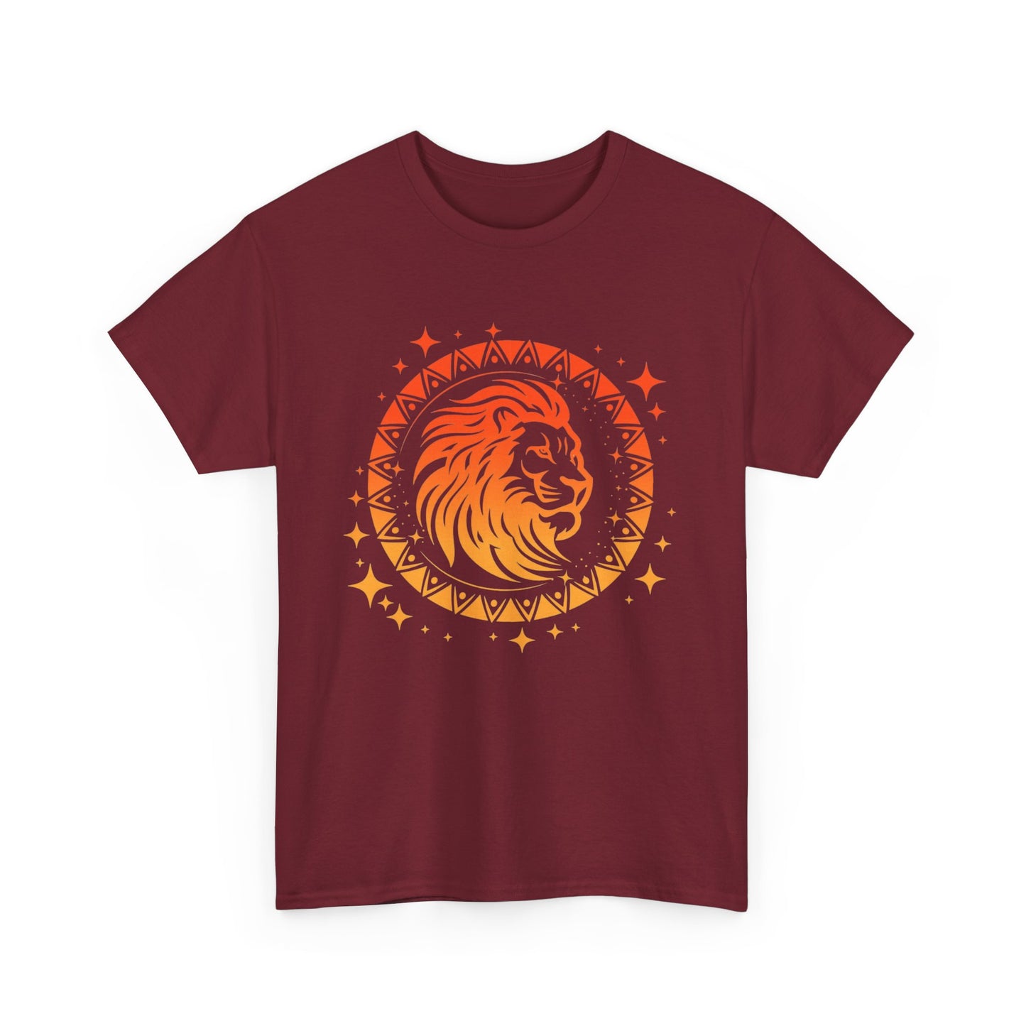 Tribal Circle Leo Lion Unisex Heavy Cotton Tee