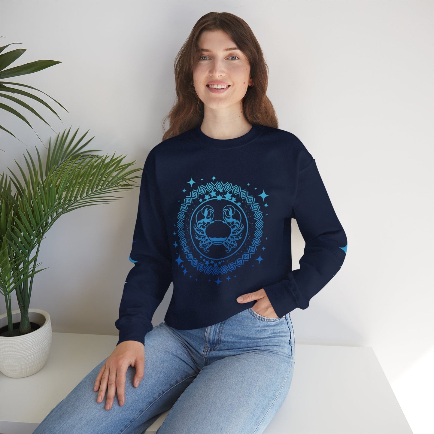 Tribal Circle Cancer Crab Sweatshirt