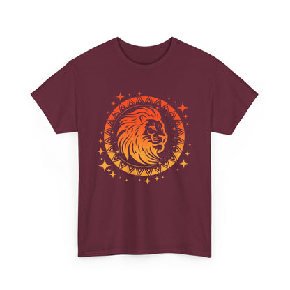 Tribal Circle Leo Lion Unisex Heavy Cotton Tee