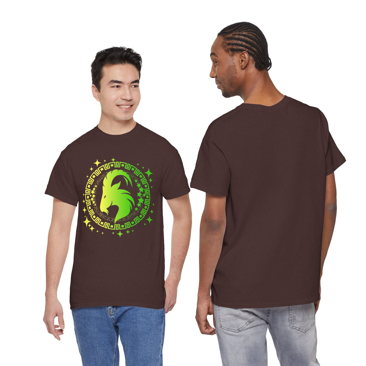 Tribal Circle Capricorn Goat Unisex Heavy Cotton Tee