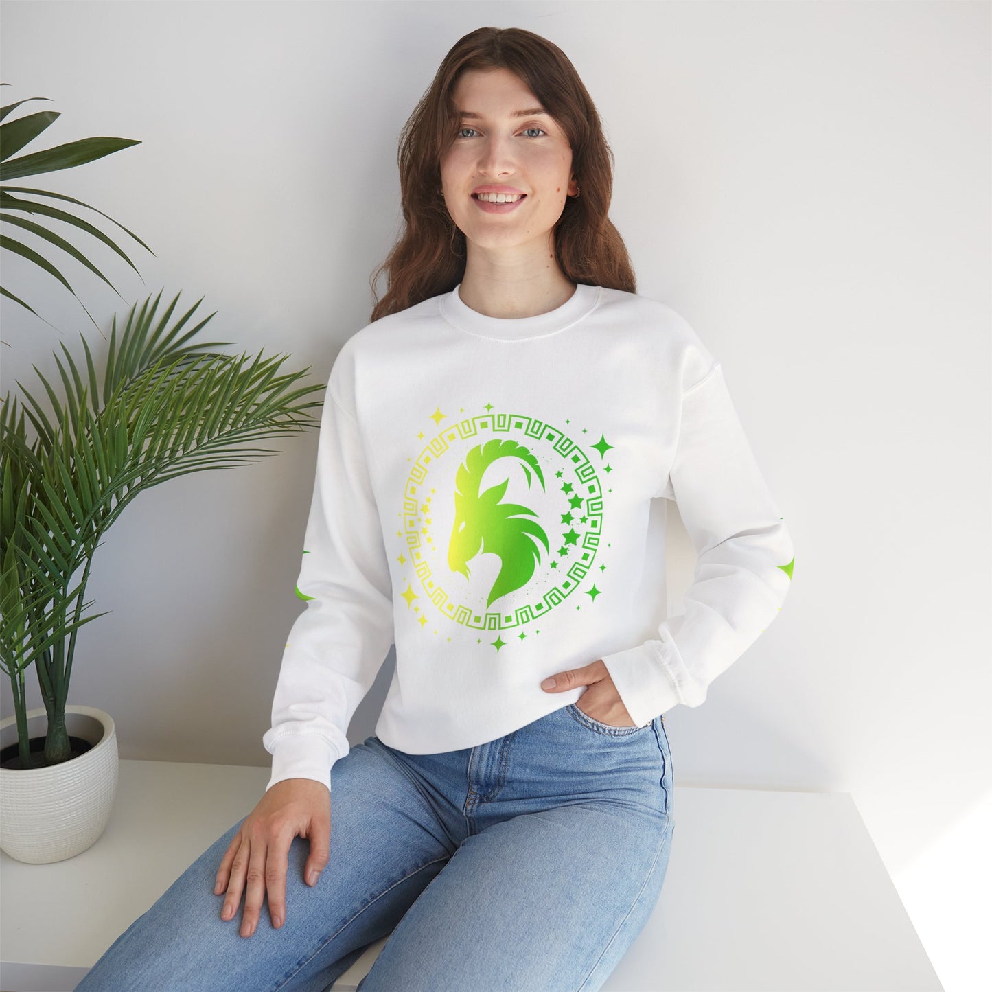 Tribal Circle Capricorn Goat Sweatshirt