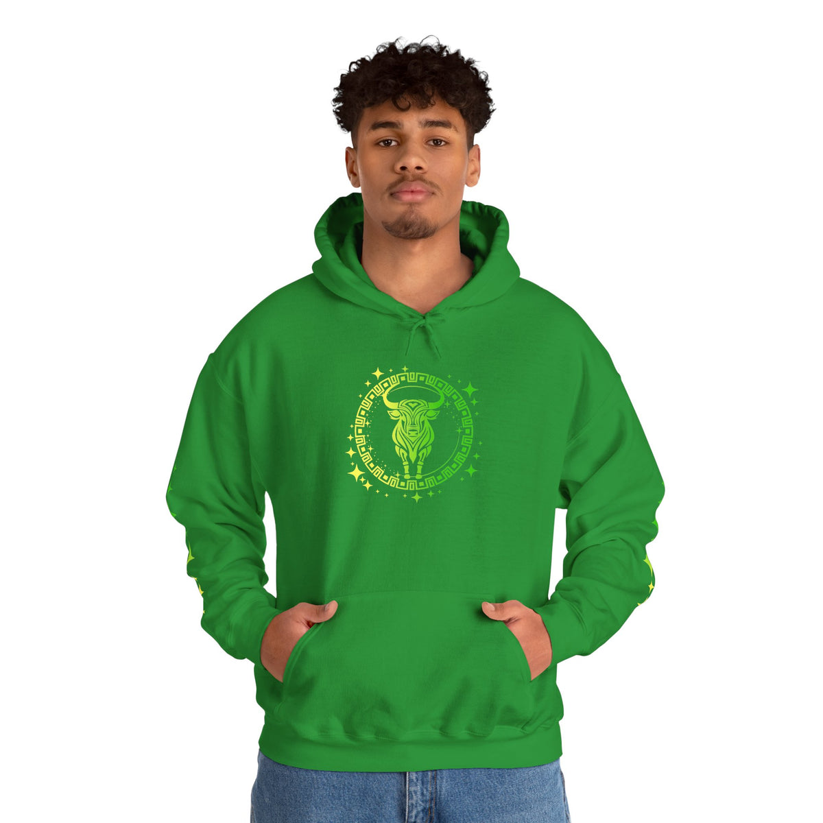 Tribal Circle Taurus Bull Heavy Blend™ Hoodie