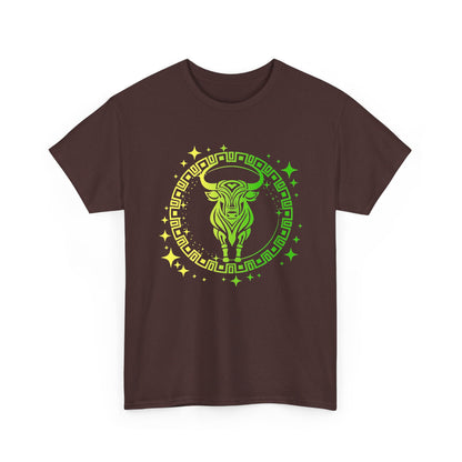 Tribal Circle Taurus Bull Unisex Heavy Cotton Tee