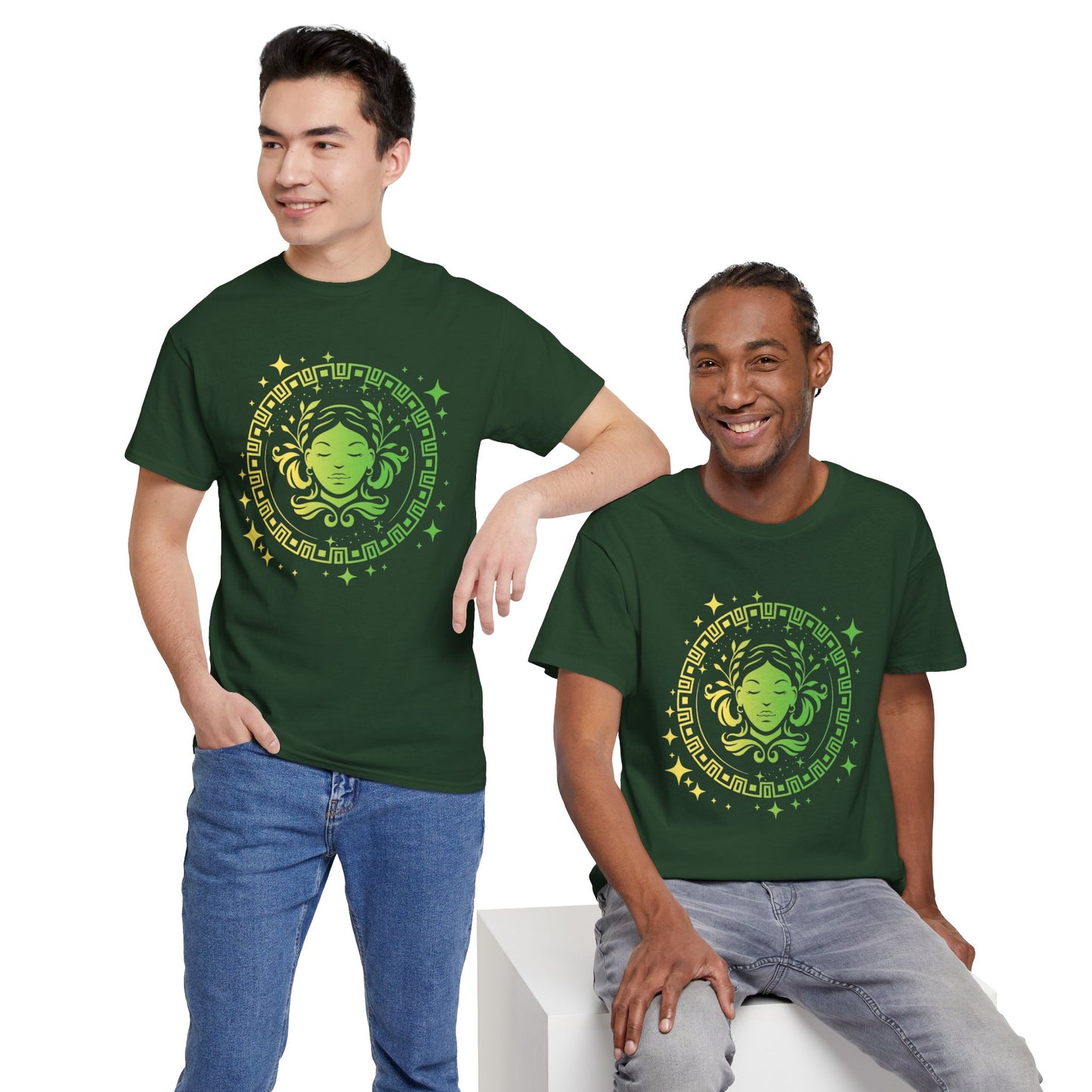 Tribal Circle Virgo Maiden Unisex Heavy Cotton Tee