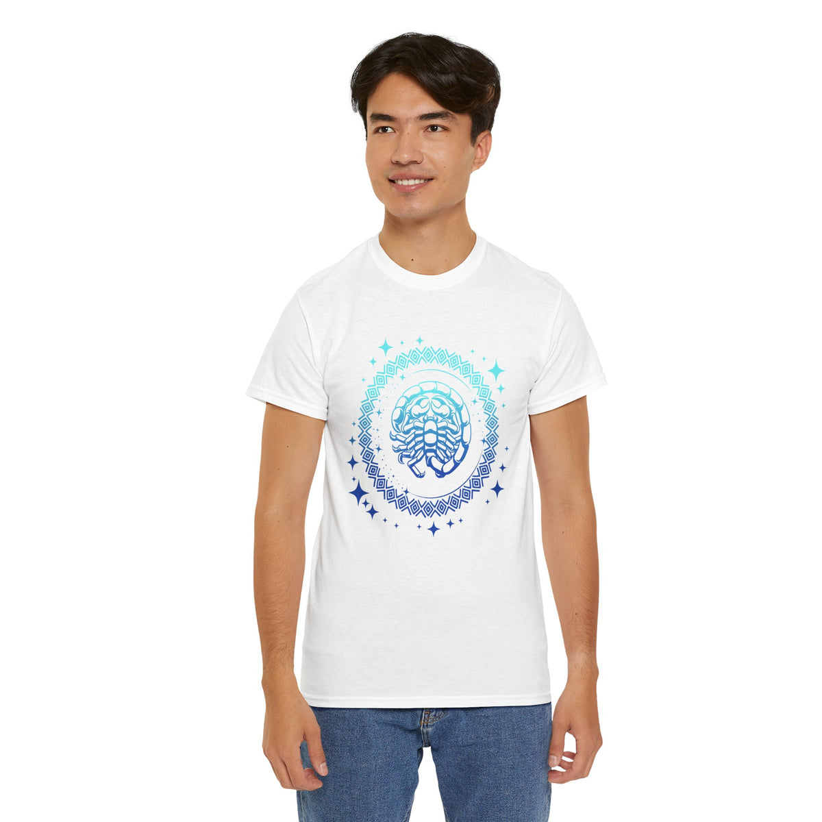 Tribal Circle Scorpio Scorpion Unisex Heavy Cotton Tee