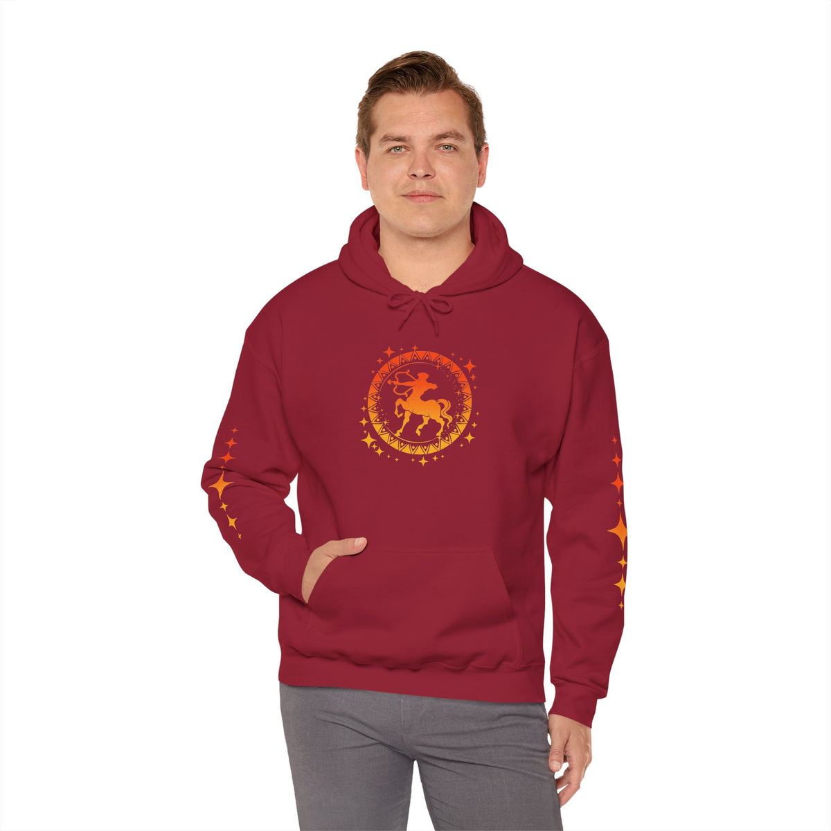Tribal Circle Sagittarius Archer Heavy Blend™ Hoodie