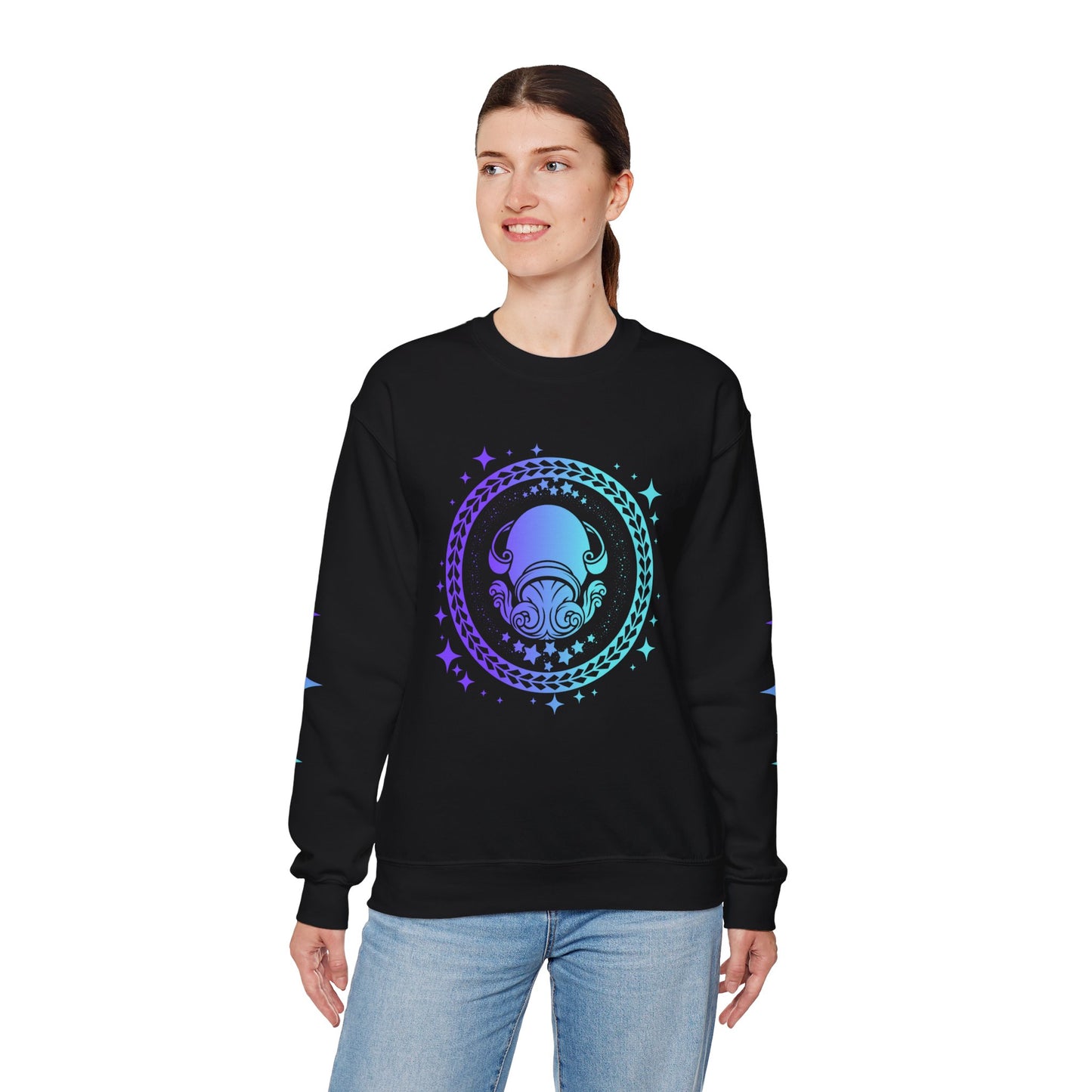 Tribal Circle Aquarius Water Bearer Sweatshirt
