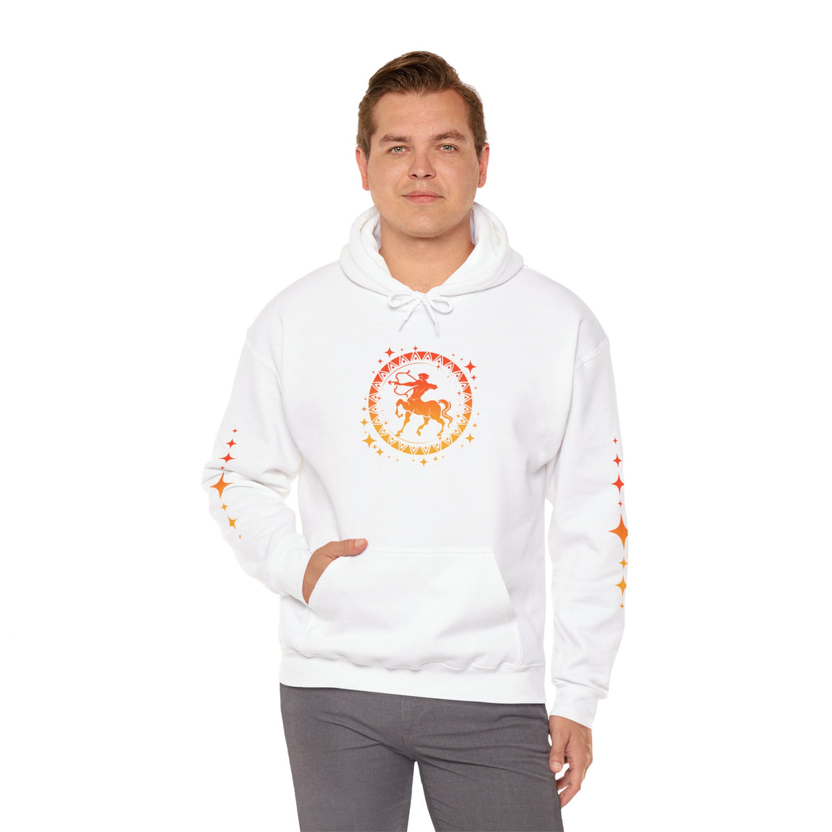 Tribal Circle Sagittarius Archer Heavy Blend™ Hoodie