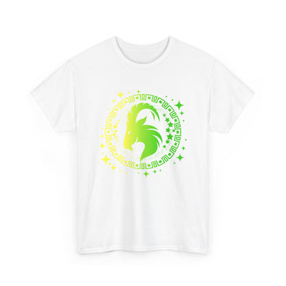 Tribal Circle Capricorn Goat Unisex Heavy Cotton Tee