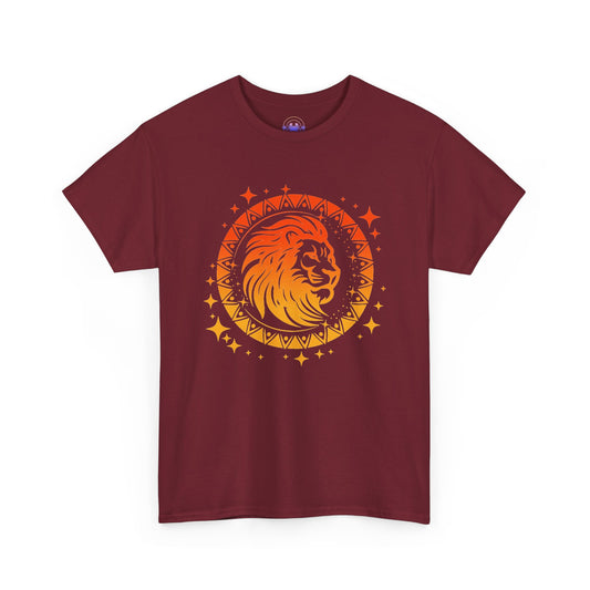 Tribal Circle Leo Lion Unisex Heavy Cotton Tee