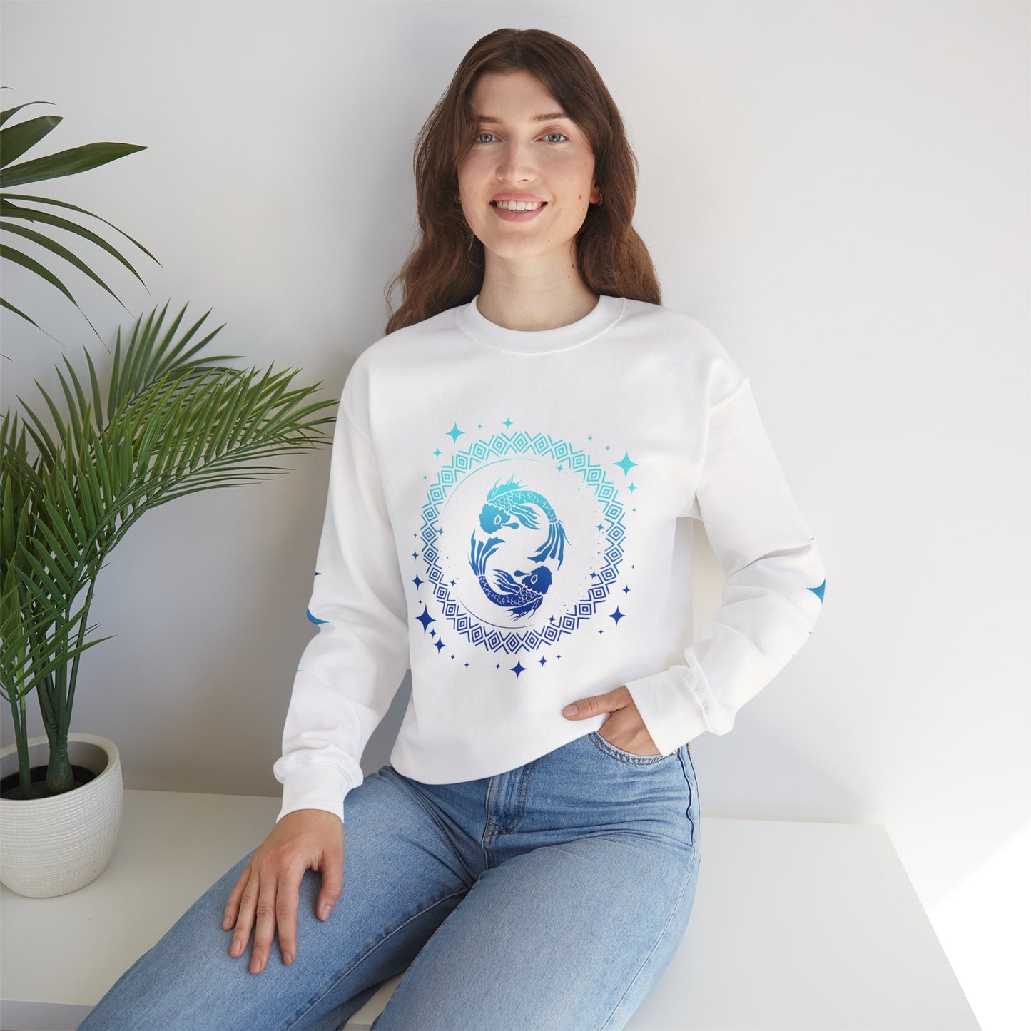 Tribal Circle Pisces Twin Fish Sweatshirt