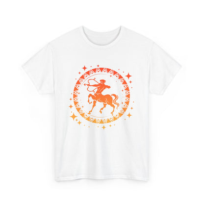 Tribal Circle Sagittarius Archer Unisex Heavy Cotton Tee