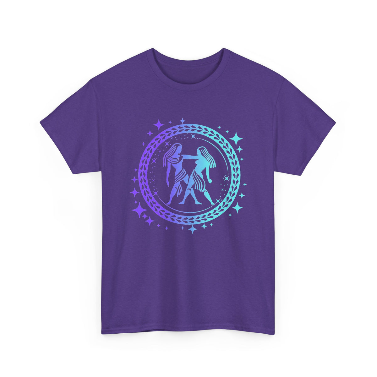Tribal Circle Gemini Twins Unisex Heavy Cotton Tee