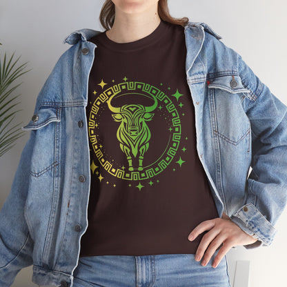 Tribal Circle Taurus Bull Unisex Heavy Cotton Tee