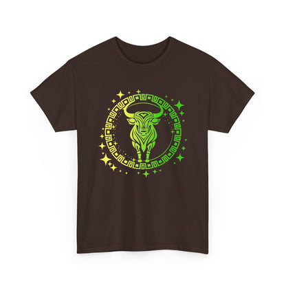 Tribal Circle Taurus Bull Unisex Heavy Cotton Tee