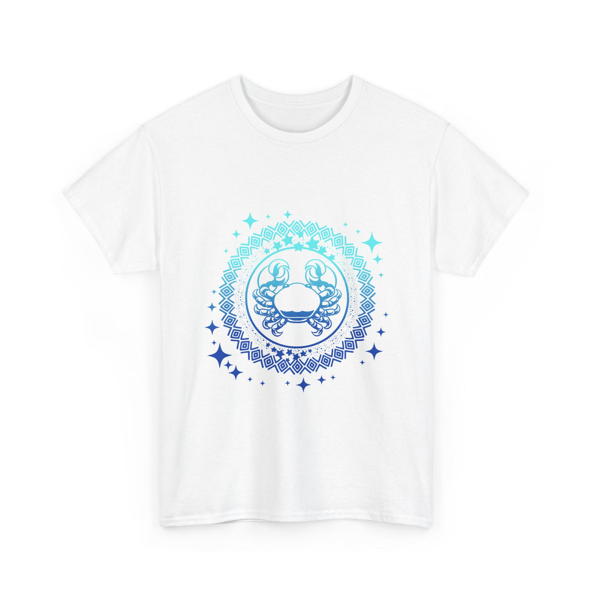 Tribal Circle Cancer Crab Unisex Heavy Cotton Tee
