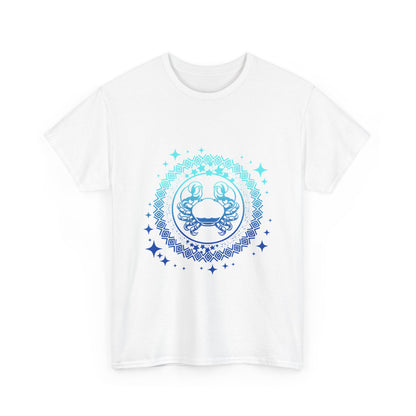 Tribal Circle Cancer Crab Unisex Heavy Cotton Tee