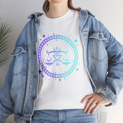 Tribal Circle Libra Scales Unisex Heavy Cotton Tee