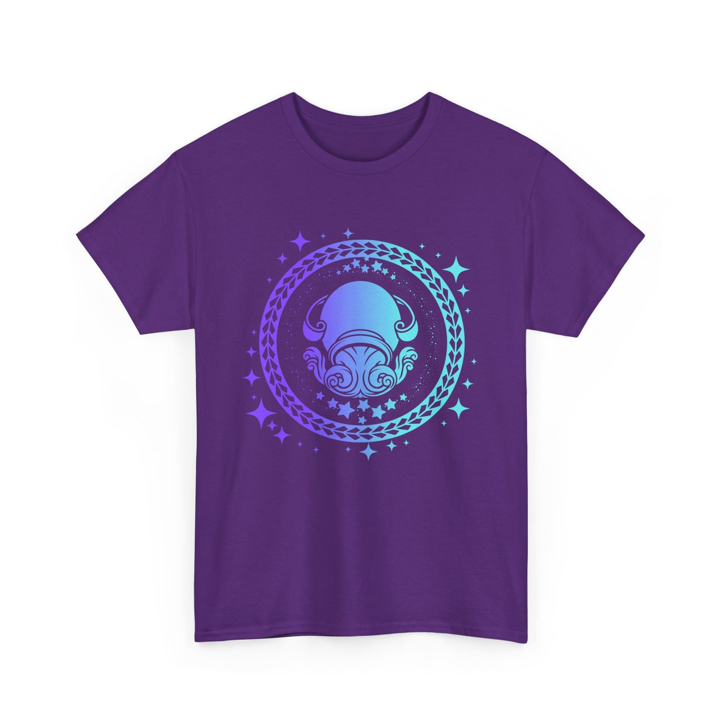 Tribal Circle Aquarius water bearer Unisex Heavy Cotton Tee