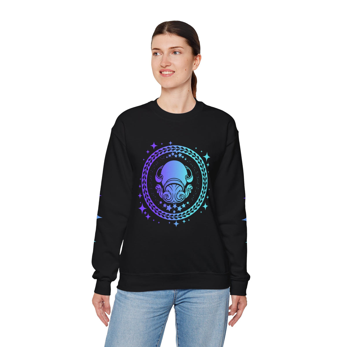 Tribal Circle Aquarius Water Bearer Sweatshirt