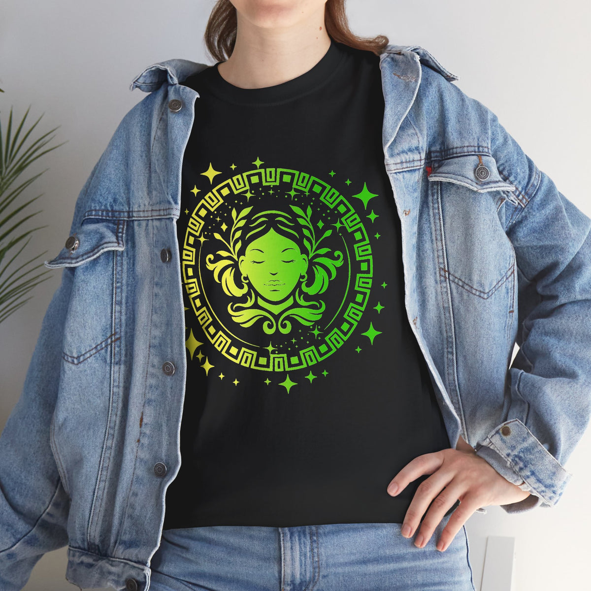 Tribal Circle Virgo Maiden Unisex Heavy Cotton Tee