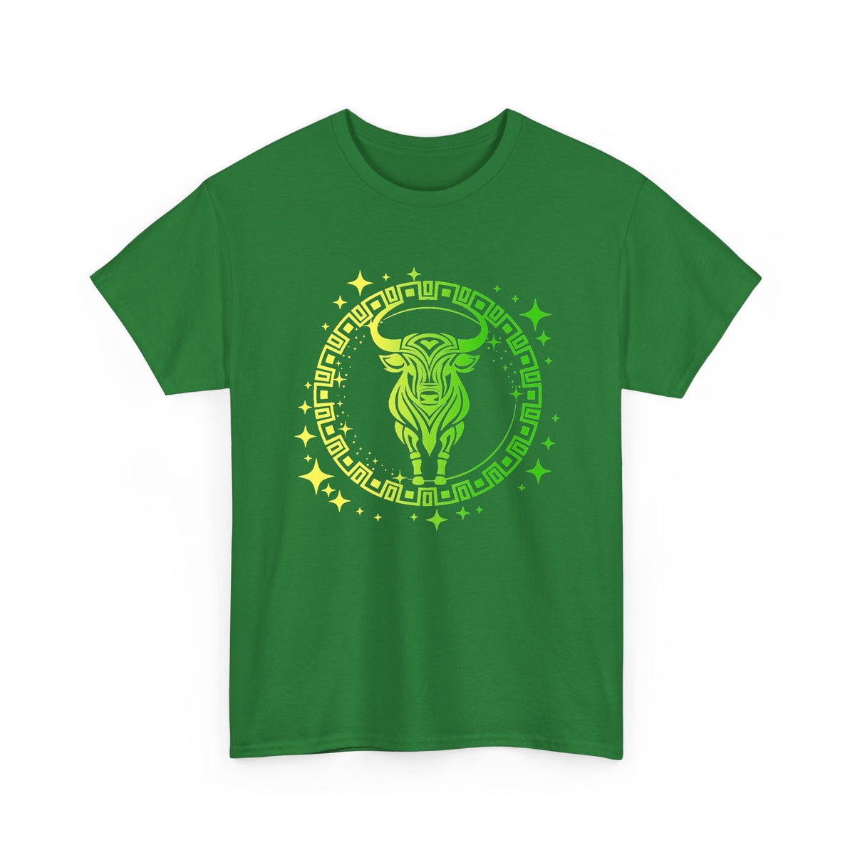 Tribal Circle Taurus Bull Unisex Heavy Cotton Tee
