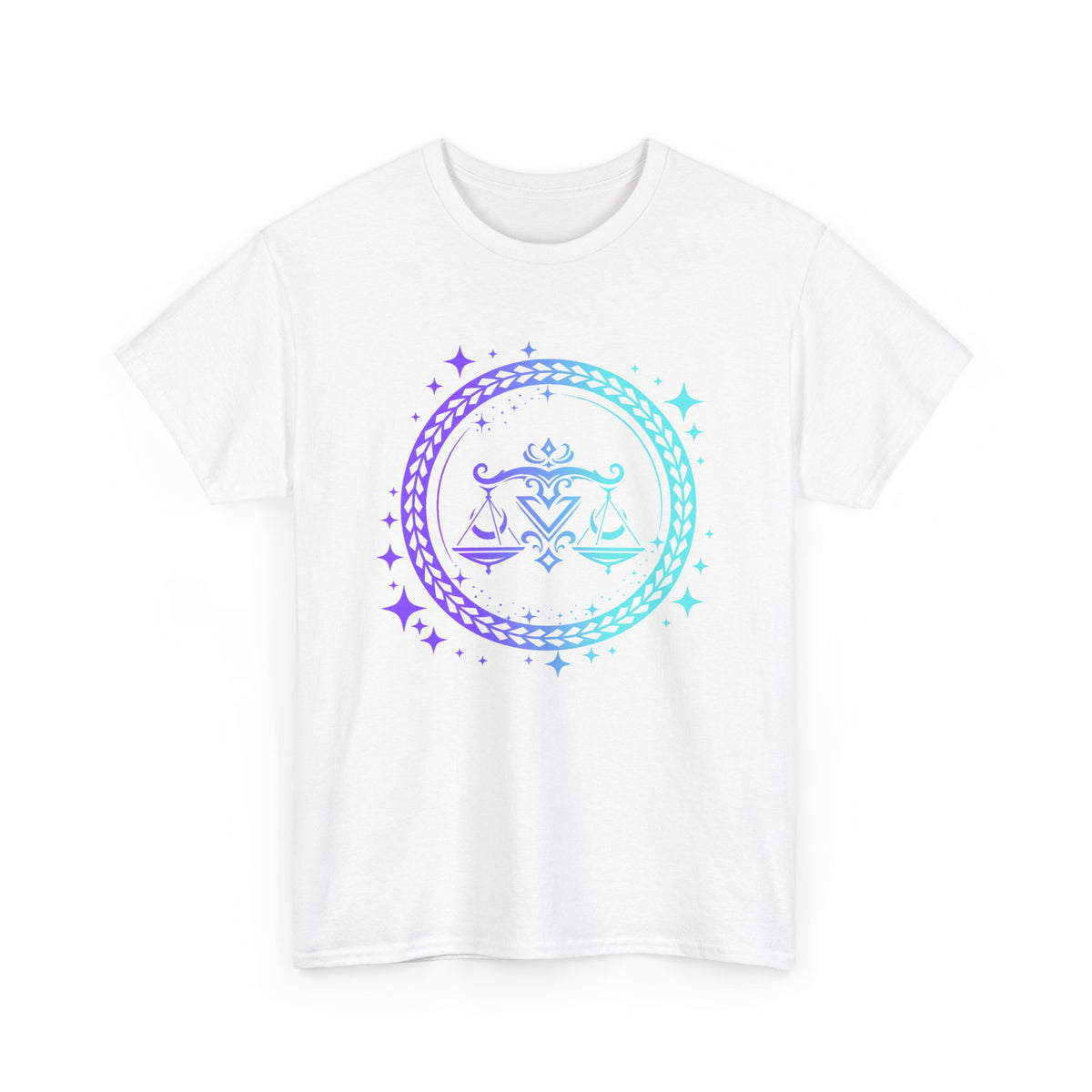 Tribal Circle Libra Scales Unisex Heavy Cotton Tee