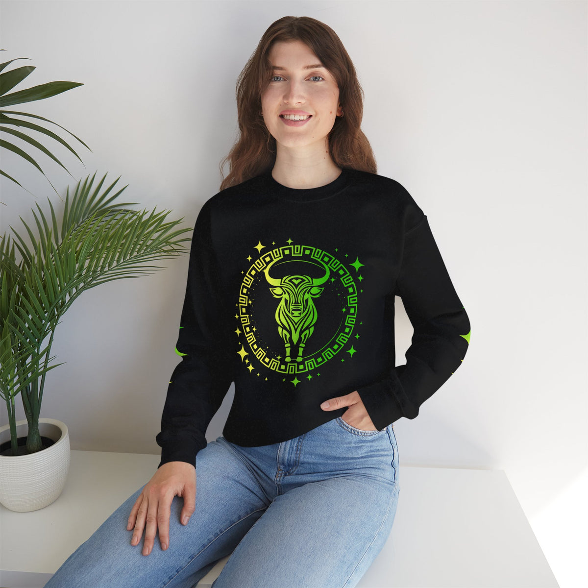 Tribal Circle Taurus Bull Sweatshirt
